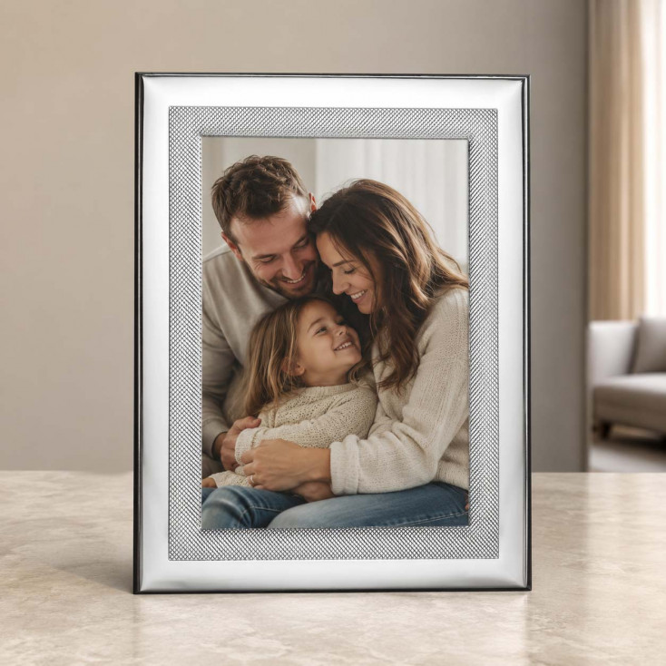 Portafoto da tavolo con cornice in argento silver