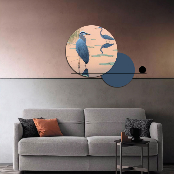 Quadro pannello in legno dal design moderno con stampa applicata
