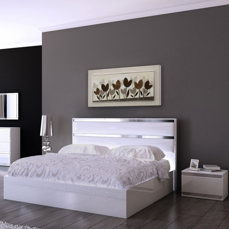 Quadro materico moderno dettagli in foglia argento in rilievo 3d 120x60