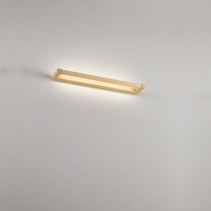 Applique a LED da parete lineare piccola in metallo e diffusore in acrilico