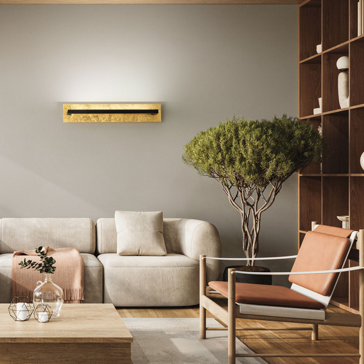 Applique a LED da parete lineare piccola in metallo e diffusore orientabile