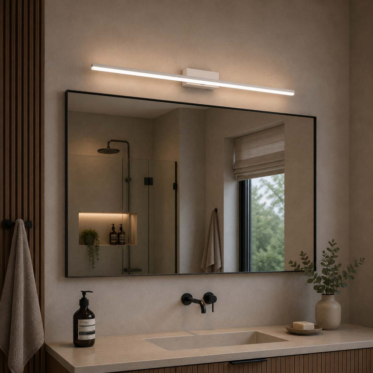 Applique a led media struttura in metallo e diffusore in acrilico orientabile