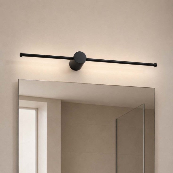 Applique a led piccola lineare con struttura in metallo e diffusore in acrilico