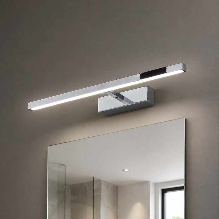 Applique a led piccola struttura in metallo e diffusore in acrilico orientabile