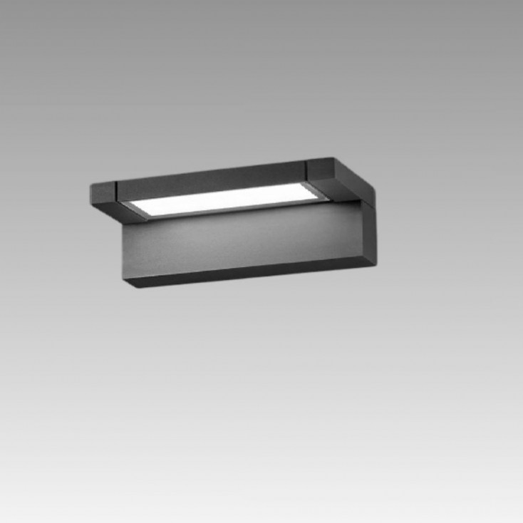 Applique da esterno a led grande con struttura in metallo e diffusore in vetro