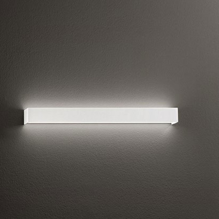 Applique da parete a LED media in metallo e diffusore lineare