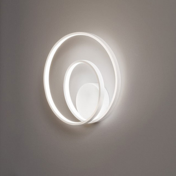 Applique da parete a led struttura in metallo e diffusore a spirale