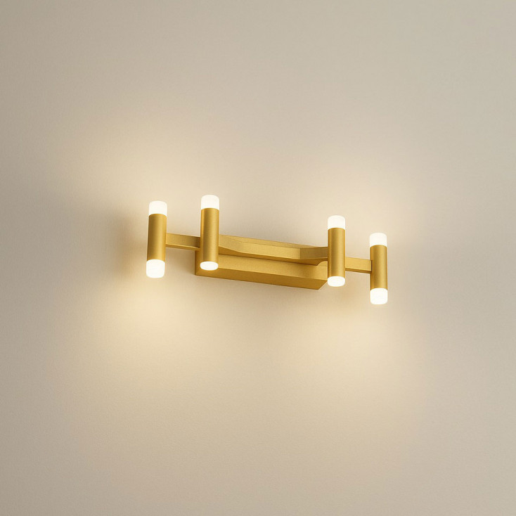 Applique da parete grande a led struttura in metallo e diffusori in acrilico