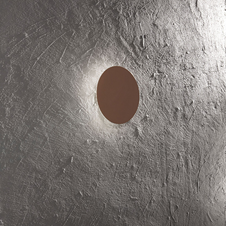 Applique da parete media a led con struttura in metallo rotonda