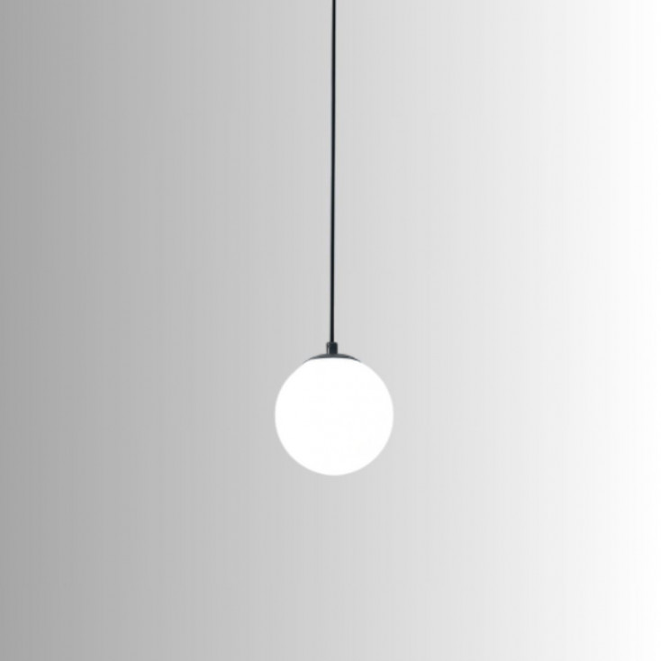 Faretto a led per sistema binario con boccia in vetro a sospensione