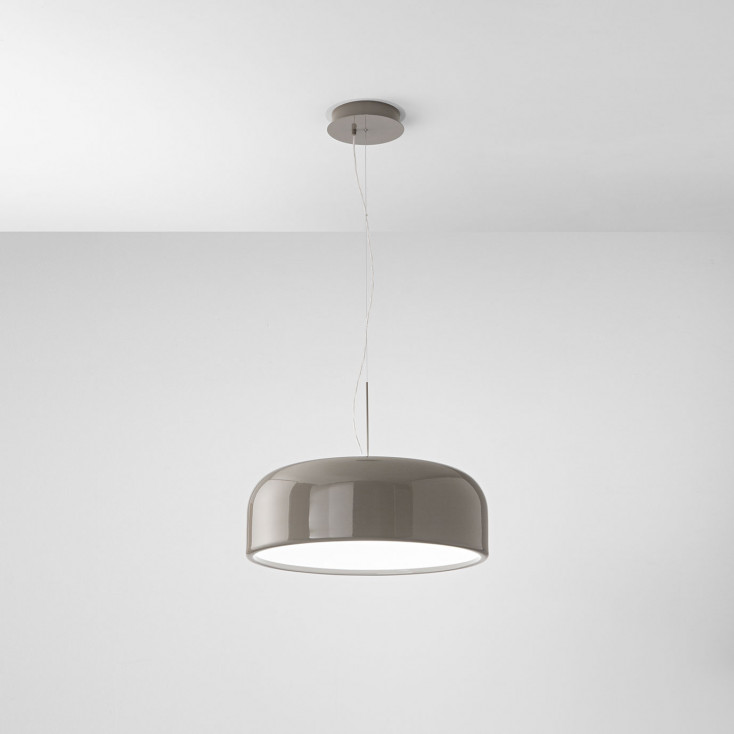 Lampada a sospensione a led piccola in metallo con diffusore in acrilico