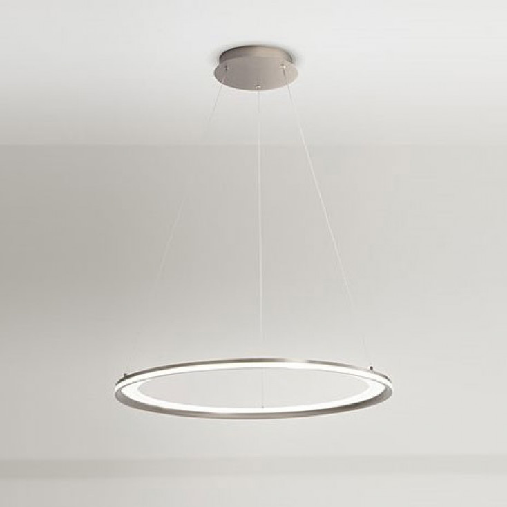 Lampada a sospensione grande a led con struttura in metallo rotonda
