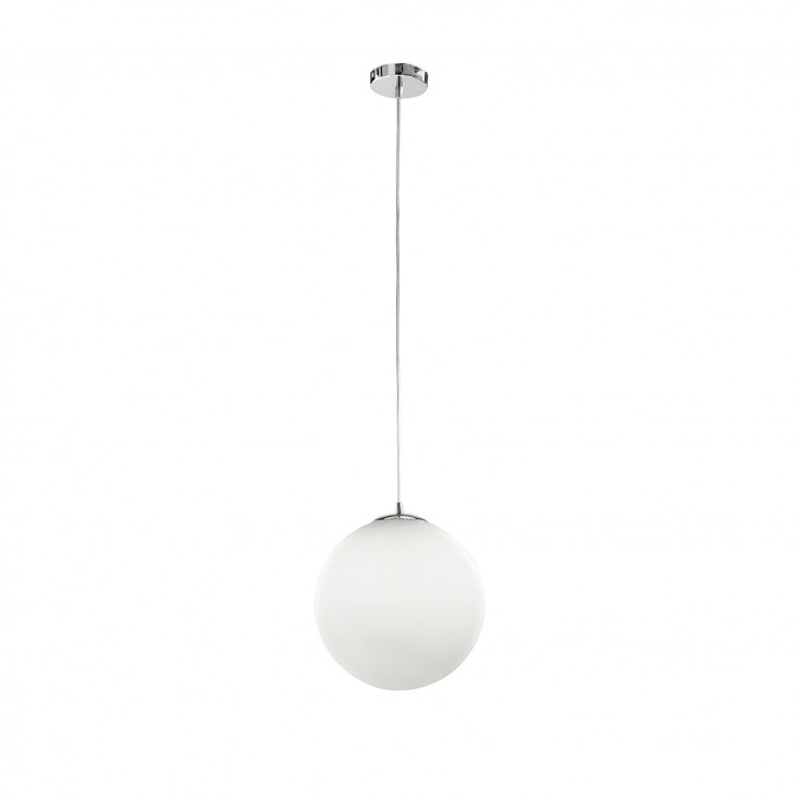 Lampada a sospensione moderna in metallo con diffusore in vetro a boccia piccolo