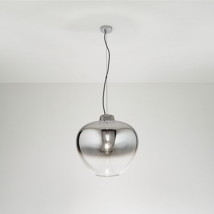 Lampada a sospensione moderna singola struttura in metallo diffusore in vetro