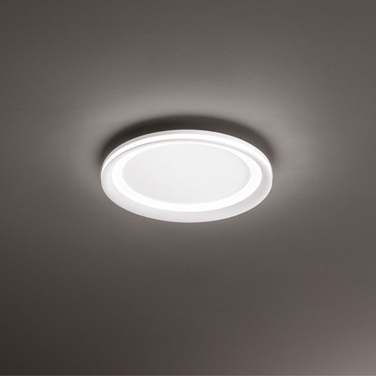 Lampada da soffitto grande a led con struttura in metallo rotonda