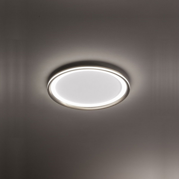 Lampada da soffitto grande a led con struttura in metallo rotonda