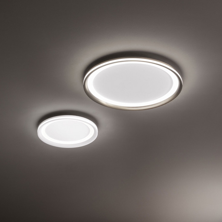 Lampada da soffitto grande a led con struttura in metallo rotonda