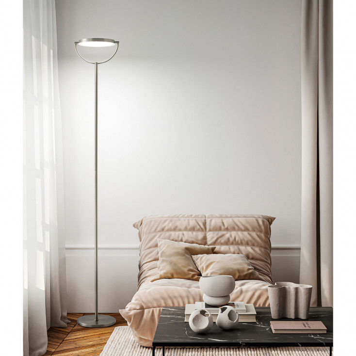 Pianatana a led con struttura in alluminio e diffusore orientabile in acrilico