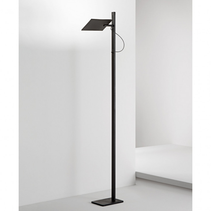 Pianatana a led in alluminio e diffusore orientabile quadrato