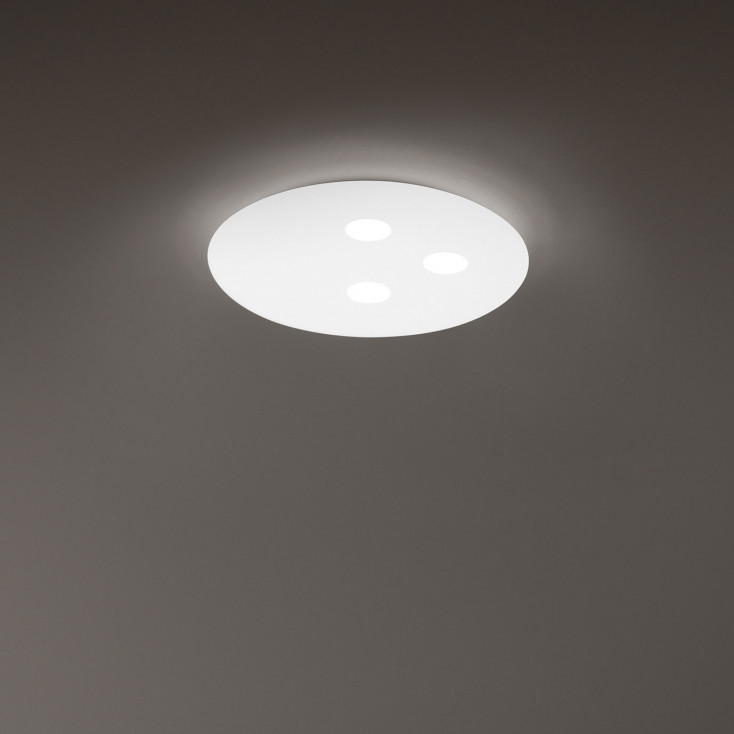 Plafoniera a led con struttura in alluminio rotonda dal design moderno