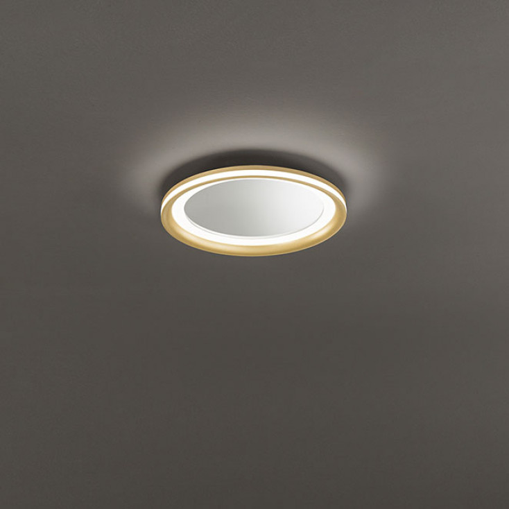 Plafoniera a led grande con struttura in metallo rotonda dal design moderno