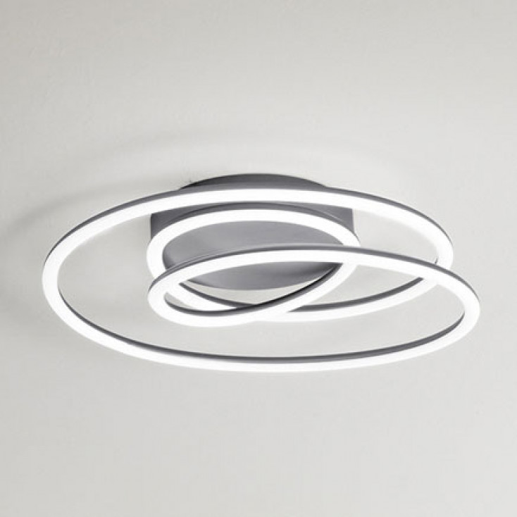 Plafoniera da soffitto a led con struttura in metallo e diffusore a spirale