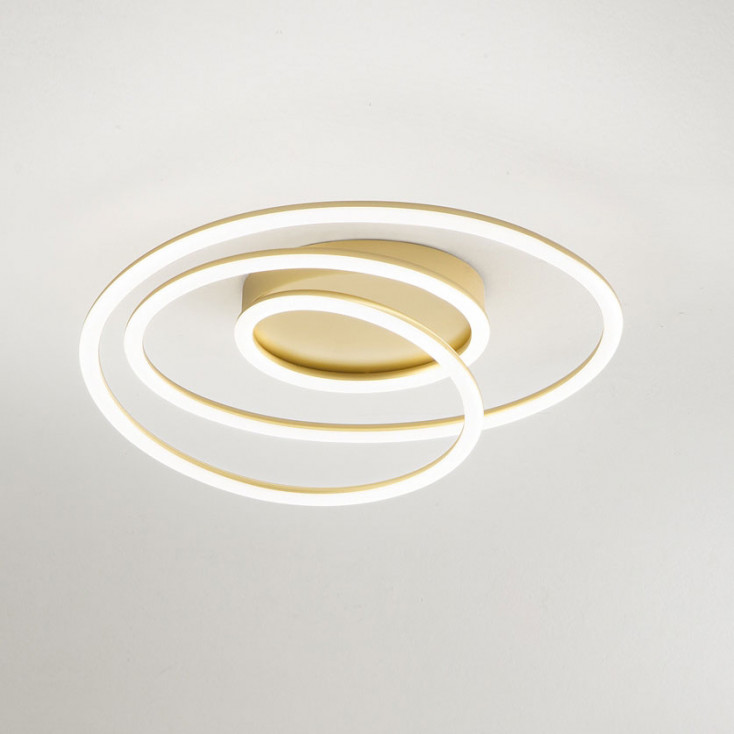 Plafoniera da soffitto a led con struttura in metallo e diffusore a spirale
