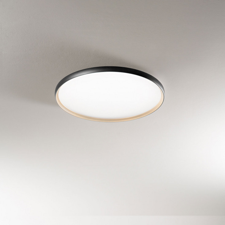 Plafoniera da soffitto grande con led dimmerabile struttura in metallo rotonda