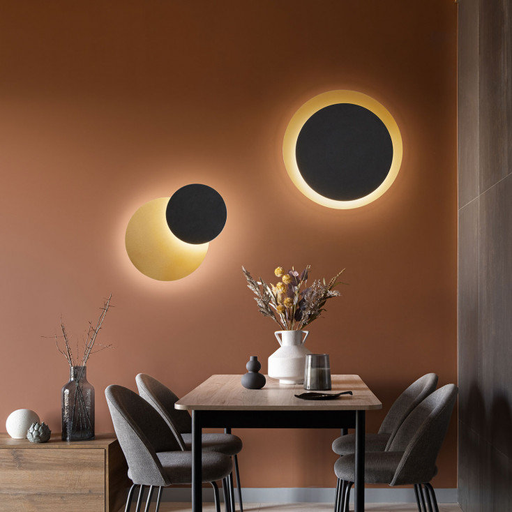 Plafoniera da soffitto media moderna a led con diffusore in metallo rotondo