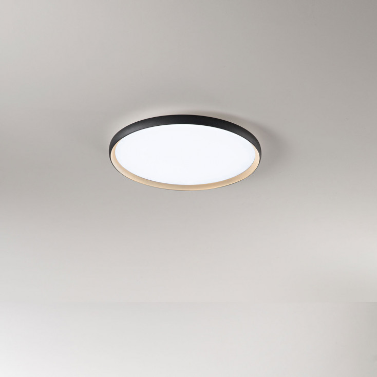 Plafoniera da soffitto piccola con led dimmerabile struttura in metallo rotonda