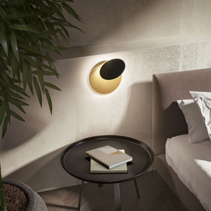 Plafoniera da soffitto piccola moderna a led con diffusore in metallo rotondo