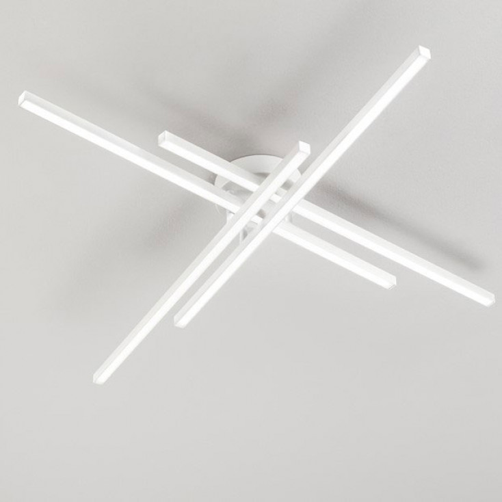 Plafoniera led media in metallo e diffusore in acrilico dal design moderno