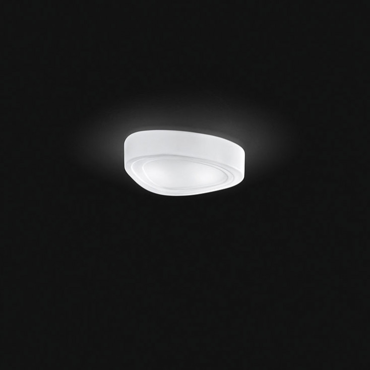 Plafoniera piccola in vetro con forma a goccia di design moderno elegante