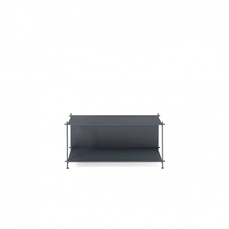 Libreria bassa con fianchi e struttura in acciaio dal design moderno cm 95