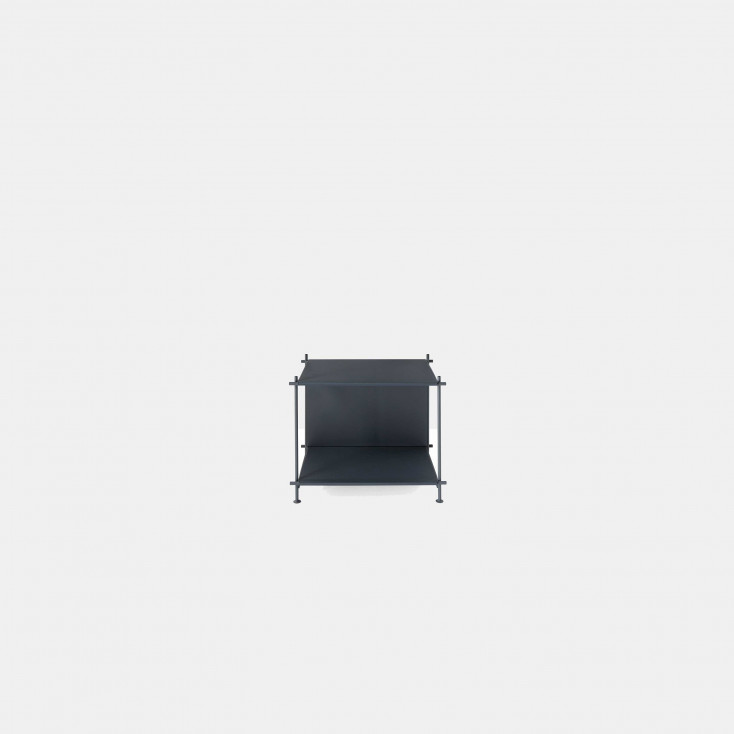 Libreria bassa con fianchi e struttura in acciaio dal design moderno cm 50