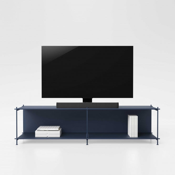Mobile porta-TV da 185 cm con struttura in acciaio dal design moderno