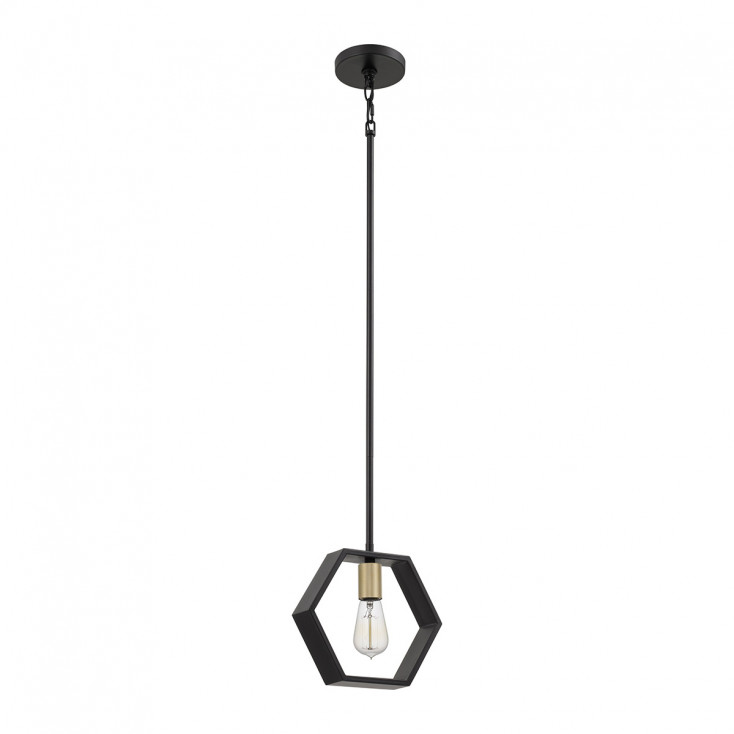 Lampada a sospensione con struttura in acciaio dal design moderno a 1 luce