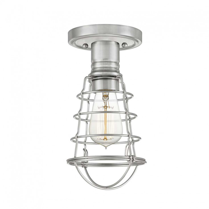 Lampada da soffito in stile industrial con struttura in acciaio