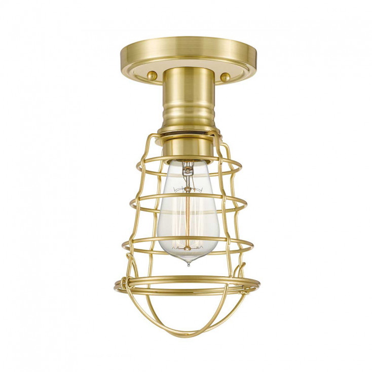 Lampada da soffito in stile industrial con struttura in acciaio