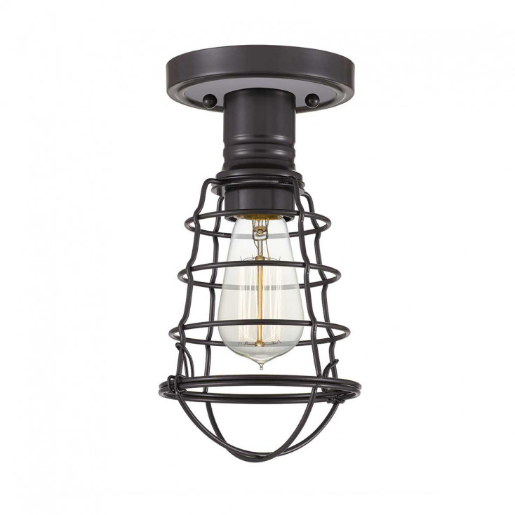 Lampada da soffito in stile industrial con struttura in acciaio