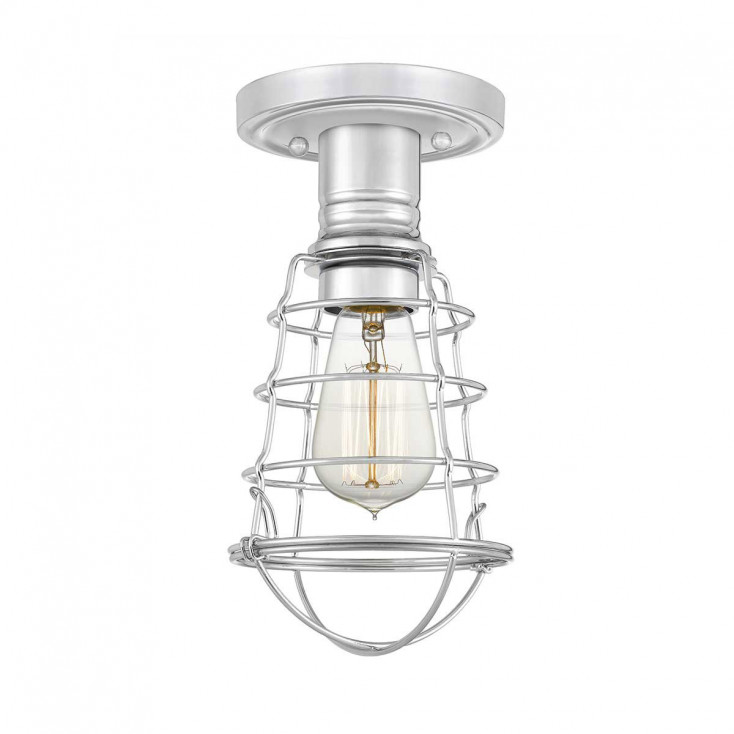 Lampada da soffito in stile industrial con struttura in acciaio