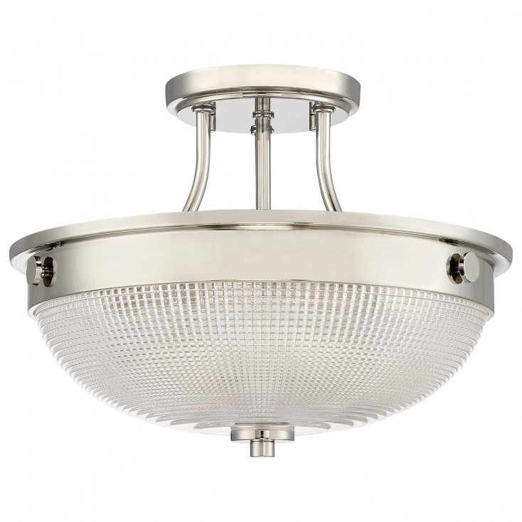 Lampada da soffitto moderna con struttura in acciaio e diffusore in vetro