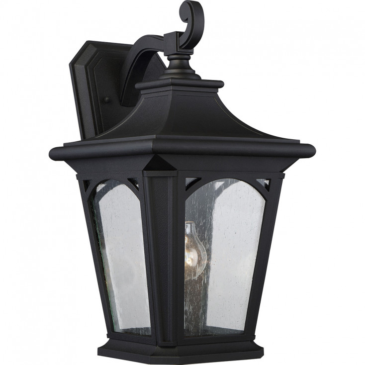 Lanterna da parete grande con diffusore in vetro a 1 luce dal design rustico
