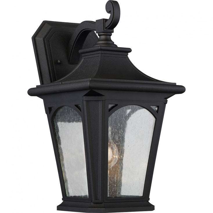 Lanterna da parete media con diffusore in vetro a 1 luce dal design rustico