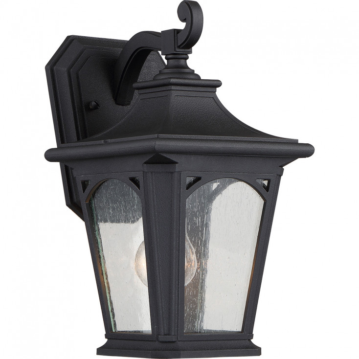 Lanterna da parete piccola con diffusore in vetro a 1 luce dal design rustico