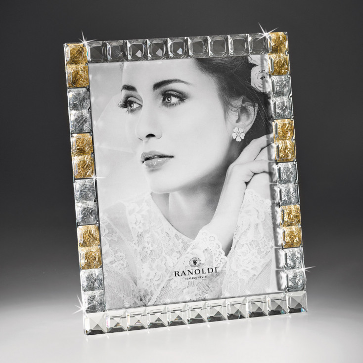 Portafoto con cornice in cristallo a mosaico dal design moderno ed elegante