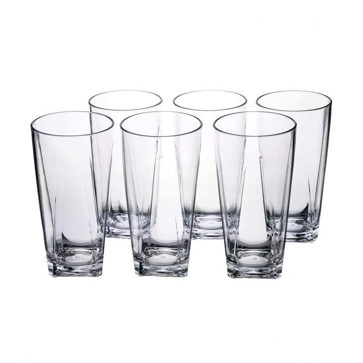 Set 6 pezzi Bicchieri tumbler alti per acqua