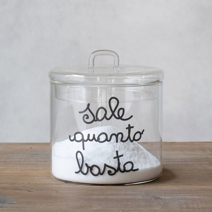 Barattolo con coperchio ermetico in vetro