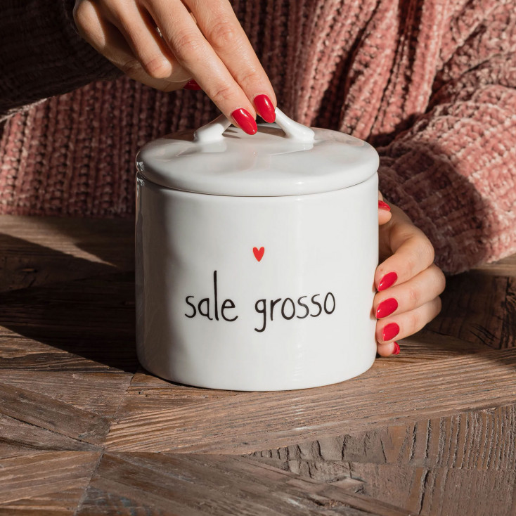 Barattolo in ceramica per sale