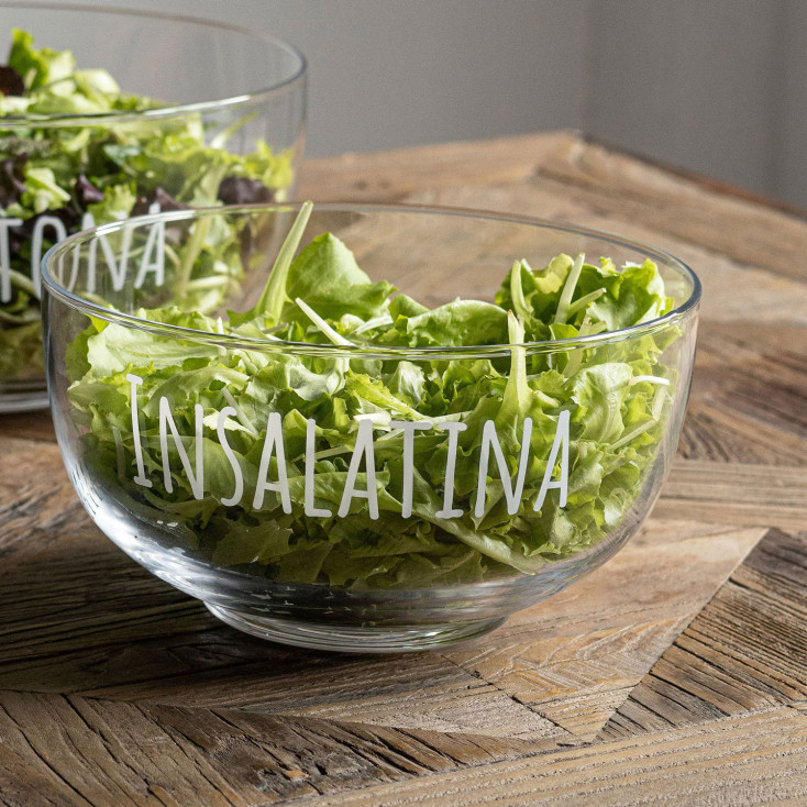 Insalatiera piccola in vetro dal design moderno